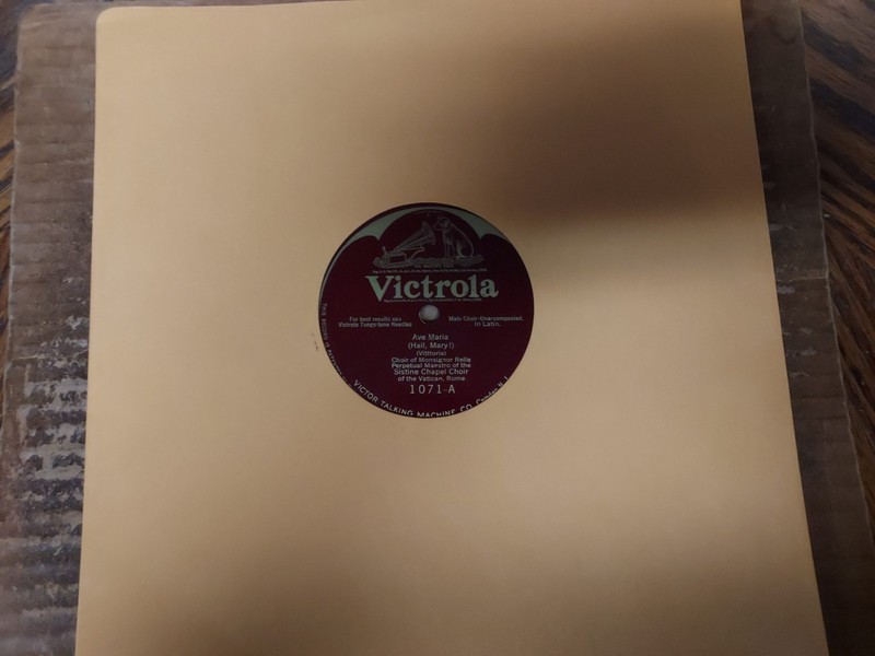 20s VICTROLA 1-Sided 78/SISTINE CHAPEL CHOIR..Male Choir../E!