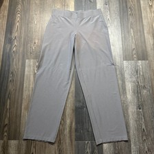 Eileen Fisher Washable Flex Ponte Pants Gray Size Large Wide Leg Stretch Quiet