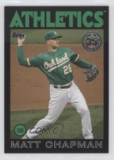 2021 Topps 1986 Baseball 35th Anniversary Black 46/299 Matt Chapman #86B-74 00lz