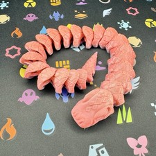 3D Printed Snake Toy 13  Pink Purple Craft Simulation Animal Kids Fun