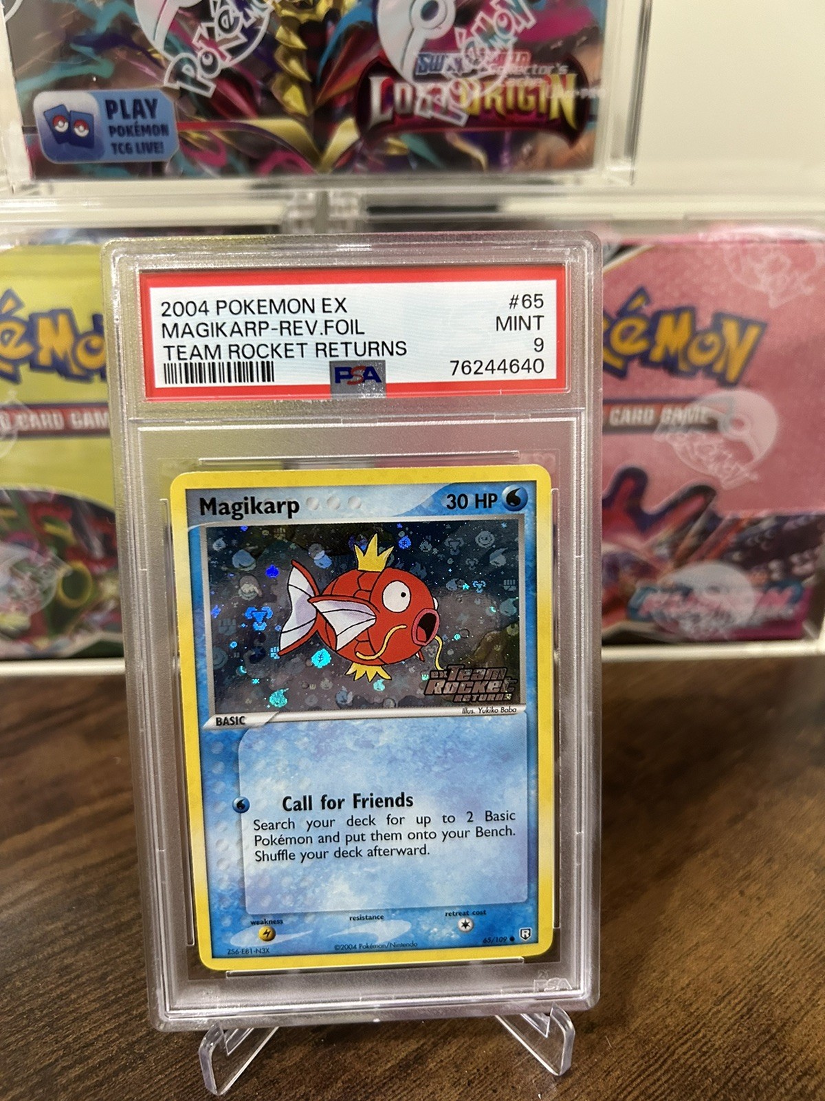 Team Rocket Returns Reverse Holo Magikarp 65/109 PSA 9