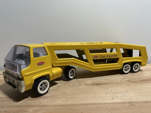 Tonka Gas Turbine Car Carrier 1970 Works Well Vivid Yellow Color Nice Condition