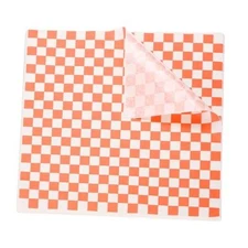 pcs Square Checkered Wax Paper Sheets 12" x 12" Oil-absorbing Dry 300 Orange