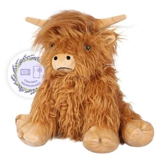 Heatable & Coolable Highland Cow Stuffed Animals Plushie, Microwavable Heatin...