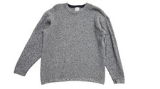 Columbia Sweater Mens Medium Gray Cotton Knit Crewneck Pullover Logo Textured
