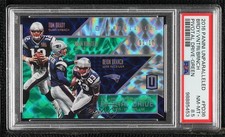 2016 Unparalleled Green 1/10 Adam Vinatieri Deion Branch Tom Brady PSA 8.5 04cw