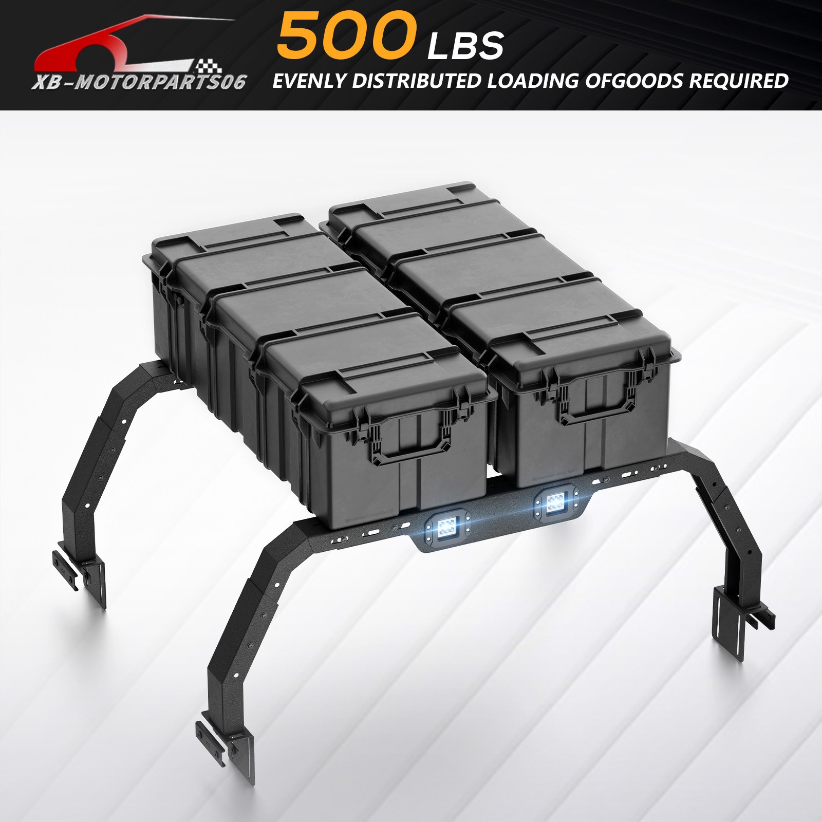 Overland Bed Racks Cargo Carrier with 2 × Led Light For 2022-2025 Ford Maverick