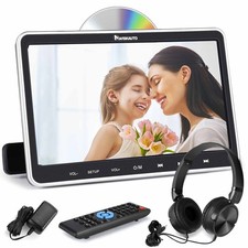 10.1" Car Headrest DVD Player Rear-Seat Monitor TV HDMI USB SD AV-IN/OUT Headset