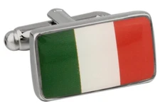 Ireland Irish Flag Pair Cufflinks in a Presentation Gift Box & Polishing Cloth