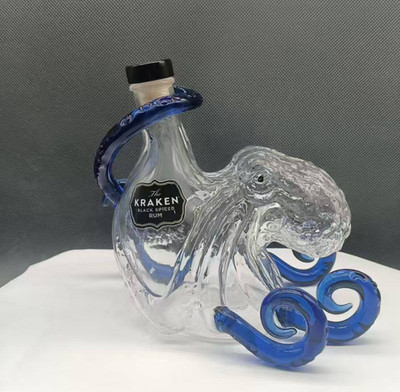 Whiskey Bottle The Kraken Black Spiced Rum Octopus Decanter 350ml Decorative