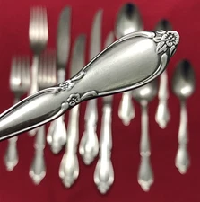 2 - 6 pc Place Settings of CHATELAINE Stainless by Oneida Deluxe w/ STEAK KNIVES