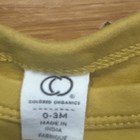 Colored Organics Yellow Long Sleeve Cotton One-Piece Bodysuit for Baby 0-3M — photo 3
