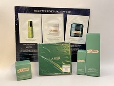 La Mer Soothing Facial Set: Cleanser, Renewal Oil, Fresh Cream, Clips  Samples