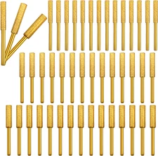 45 Pcs Diamond Chainsaw Sharpener 1/8" Shank, High Hardness Burr Grinding Stone 