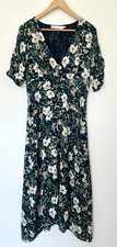 ASTR The Label Womens Dark Floral Midi Dress Sz XL Button Down Date Country Club