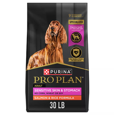 Purina Pro Plan Skin & Stomach Adult Dry Dog Food - Salmon & Rice, 30lb