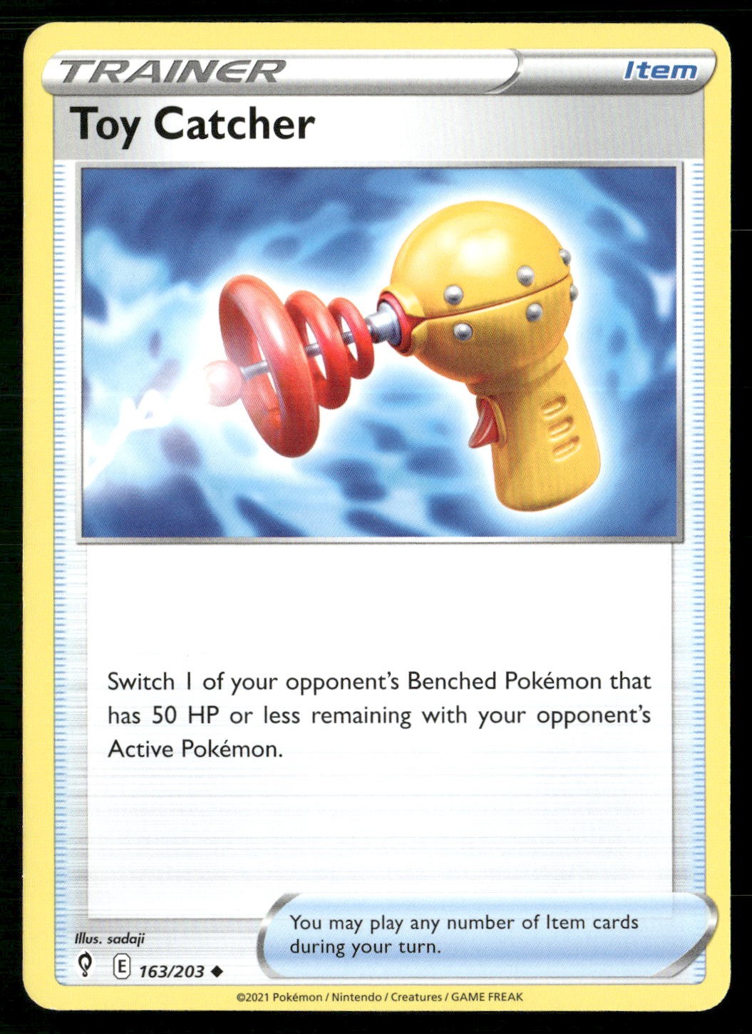 Toy Catcher 163/203 Uncommon Evolving Skies Pokemon Near Mint