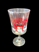 Vtg The Meadows Adios  Pace for the Orchids  Stemmed Glass in Red  White
