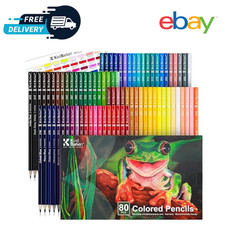 80 Colored Pencils, Soft Core Color Pencil Set for Adult Coloring Books Artist.