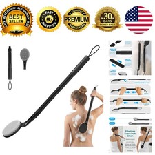 Back Scrubber Shower Brush 25in Long Handle Body Exfoliator Deep Clean