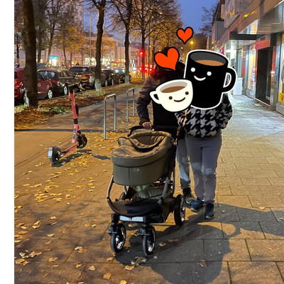 Bergsteiger Capri Kombikinderwagen Olivgrün mit Babyschale, Babywanne, Zubehör