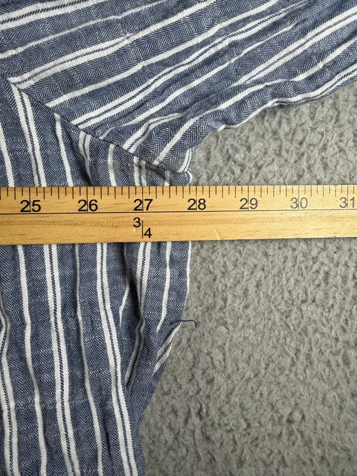 Blusa victoriana a rayas manga larga Anthropologie Pilcro en azul para mujer XL Foto 3 de 4