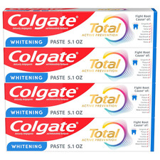 Total Whitening Toothpaste Paste, 5.1 Oz, 4 Pack, Fluoride, Antibacterial, for P 1.17 per gallon
