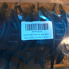 Black Matte Plastic Non-Slip 4" Hair Claw Clip for All Hair Types