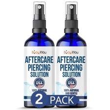 Piercing Aftercare Spray - Saline Solution for Piercings Wound Wash Sterile S...