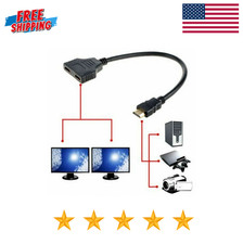4K HDMI Cable Splitter Adapter 2.0 Converter 1 In 2 Out 1 Male to 2 Female
