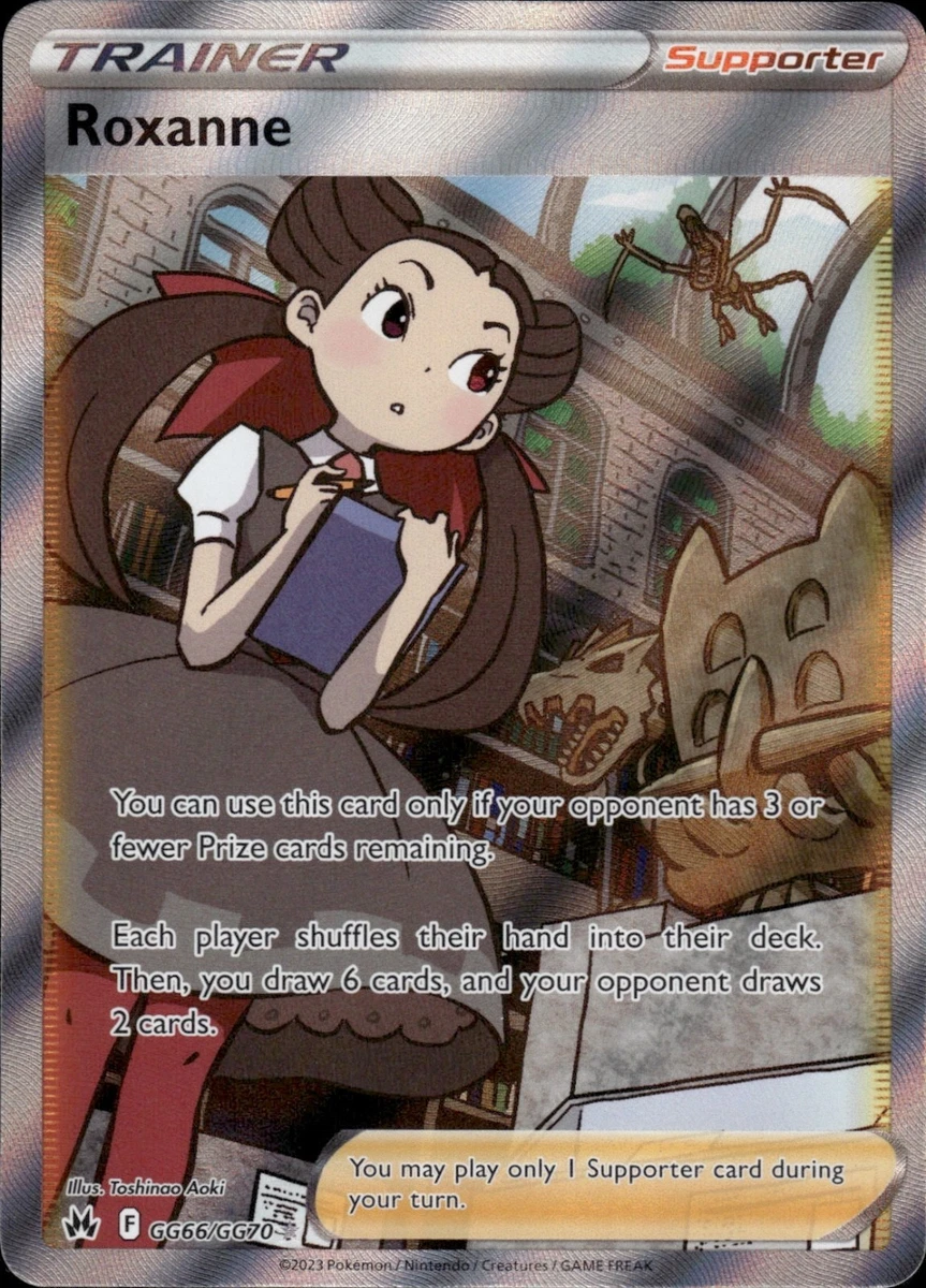 roxanne pokemon card full art - 188/189 - Ultra Rare - Sword & Shield Supporter / / Card Text Roxanne GG66/GG70 Crown Zenith: Galarian