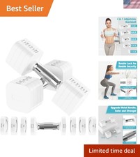 4-In-1 Adjustable Weight Dumbbells Set 22LB for Efficient Home Workouts