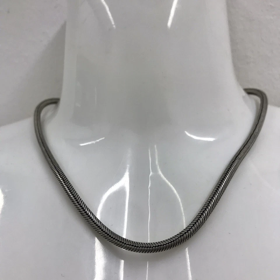 "Collar cubano vintage con forma de serpiente para hombre cadena cubana de metal inoxidable 18"" pesado 49 gr" Foto 4 de 4