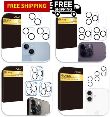 3-Pack Ailun Tempered Glass Camera Lens Protector, 9H Hardness for iPhone 14-16