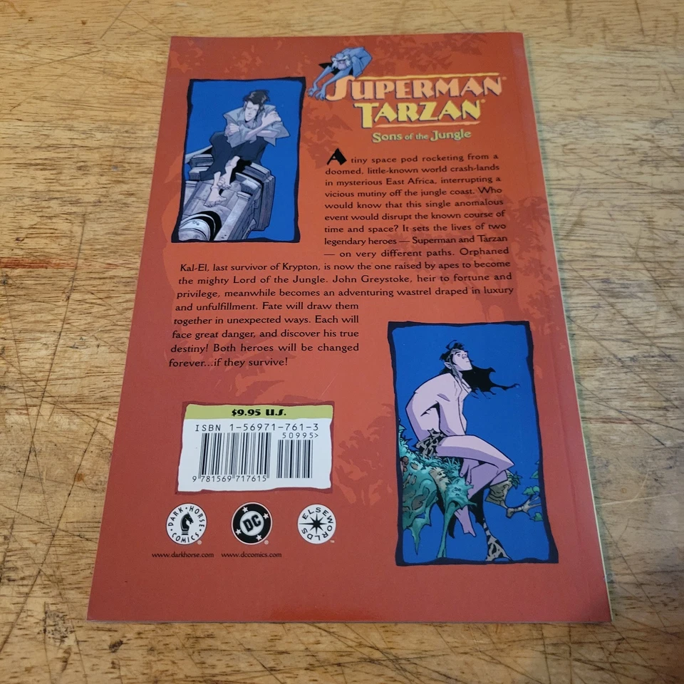 Superman Tarzán Hijos de la Selva Comercio Libro de bolsillo TPB Chuck Dixon, Carlos Meglia Foto 2 de 2