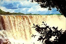 Victoria Falls Zimbabwe Main Falls in Flood vintage postcard o586