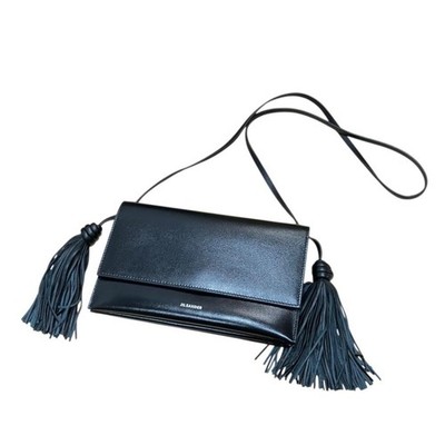 JIL SANDER Bag: Tassel Crossbody Black W21×H12×D3cm w/o accessories;