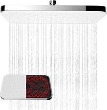 Self-Cleaning Rainfall Shower Heads, Fixed Shower Head 12 * 8 Inch, Square, High