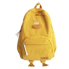 Cute Girl Teens Student kawaii Backpack Corduroy Cartoon Duck Womens School Bags
