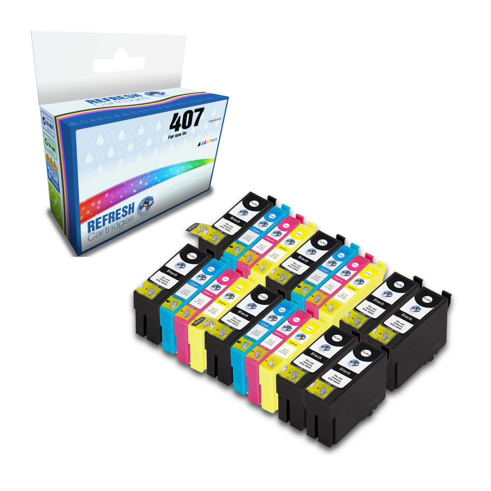 Refresh Cartridges Value Pack 407 Ink Compatible With Epson Printers