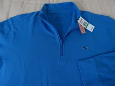 Vineyard Vines “Broadfield” 1/2-Zip Pullover Sweater, NWT - Men’s L - Blue, $85