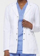 CONTEMPORARY FEMININE Lab Coat White Cool Buttons Dickie  s Perfect 4 New HCP  s 