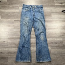 Vintage 60s 70s Levi  s Big E Bell Bottom Jeans Sz 28 Blue