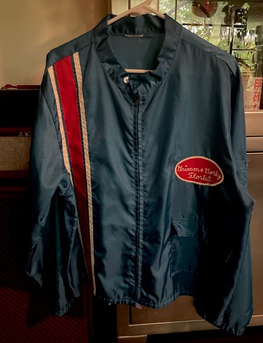 Vintage Floral Shop Swingster Racing Jacket Windbreaker Rockabilly