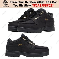 Timberland Heritage GORE-TEX Moc Toe Mid Black TB0A2JU5W021 Men's Size