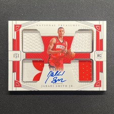 2022 National Treasures Jabari Smith Jr Prime Quad Rookie Patch Auto RPA /99