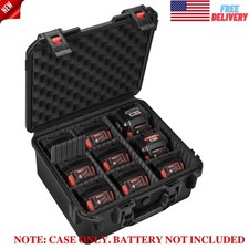 Waterproof Storage Case for Makita/ Dewalt/ Milwaukee M18 M12 Battery  Charger