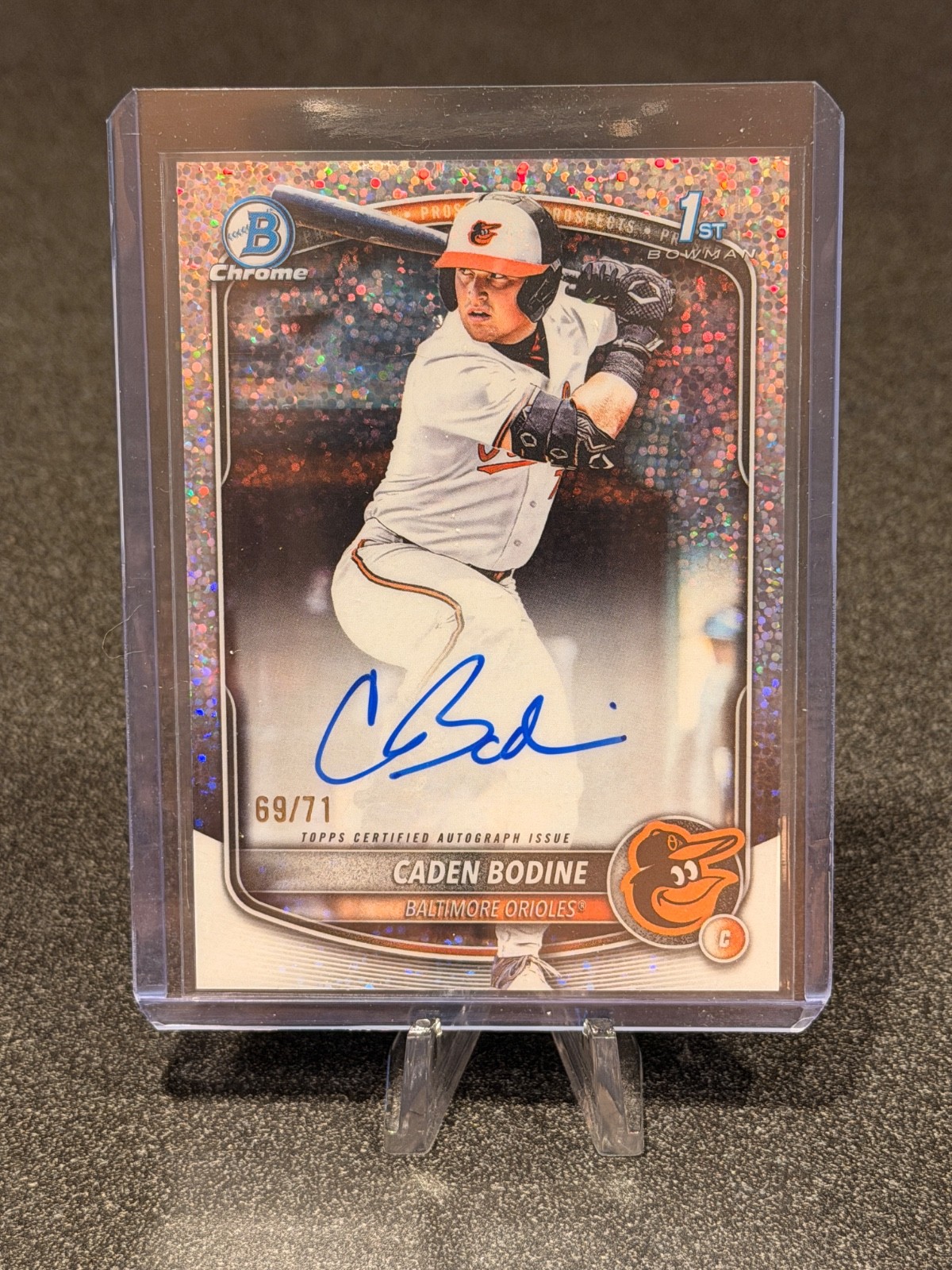 2025 Bowman Draft - CADEN BODINE - SP Chrome 1st Mini Diamonds Autograph /71 🔥