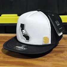 San Diego California Logo Design Flat Bill SnapBack Foam Trucker Hat