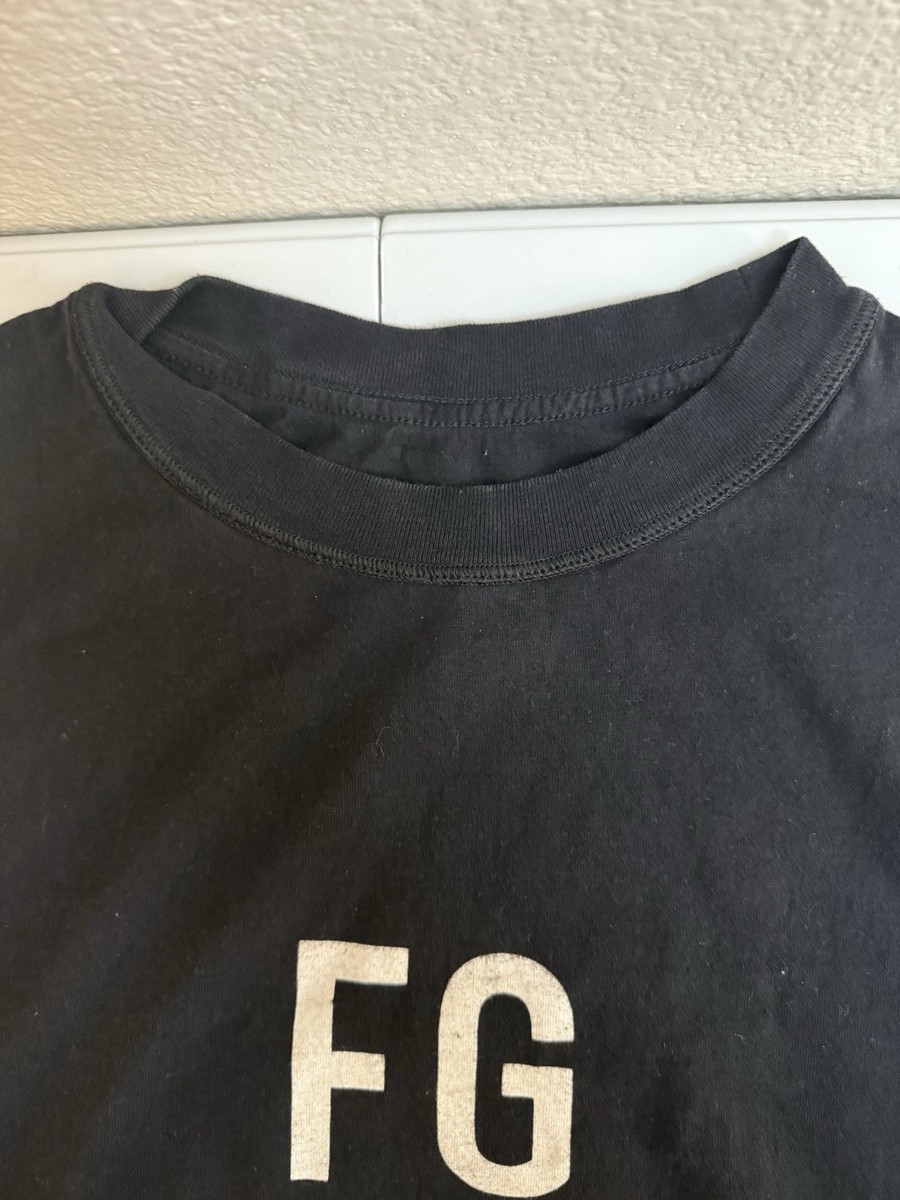 XL Fear of God Long Sleeve Tee-Shirt FG Logo Black RN 139190 FG20